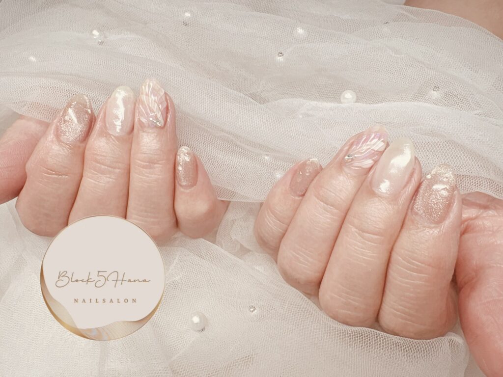 Nail No.4090【シェル模様のマーメイドネイル】