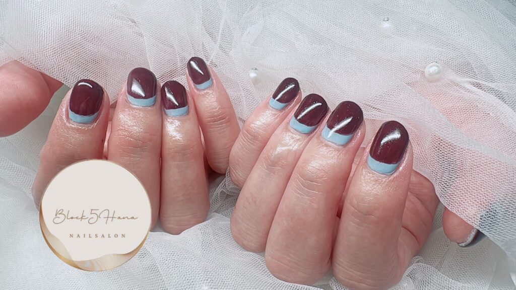 Nail No.4160【トレンドカラーのフレンチネイル】