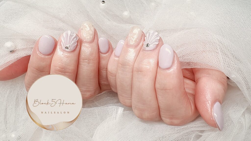 Nail No.4169【貝殻のようなマーメイドネイル】