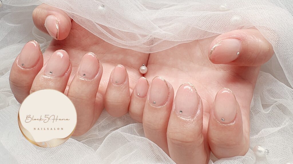 Nail No.4213【爪先にラメを忍ばせたカラーグラデーション】