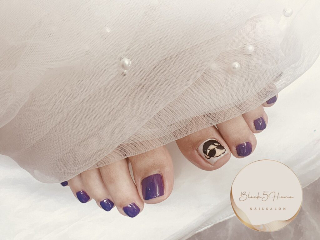 Nail No.4235【フットに忍ばせる推しネイル】