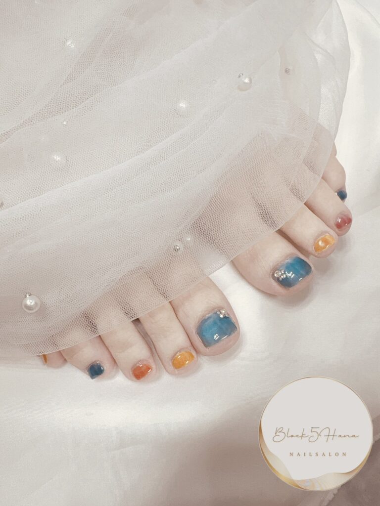 Nail No.4264【カラフルなマグネットネイル】