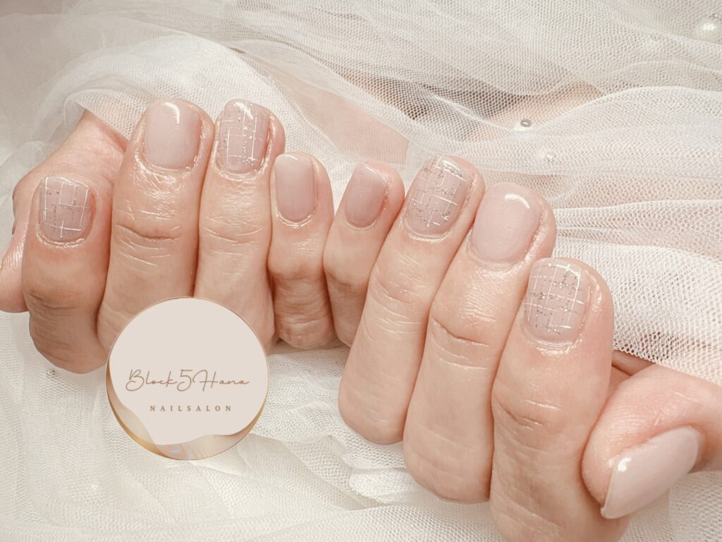 Nail No.4277【ナチュラルカラーで作るツィードネイル】