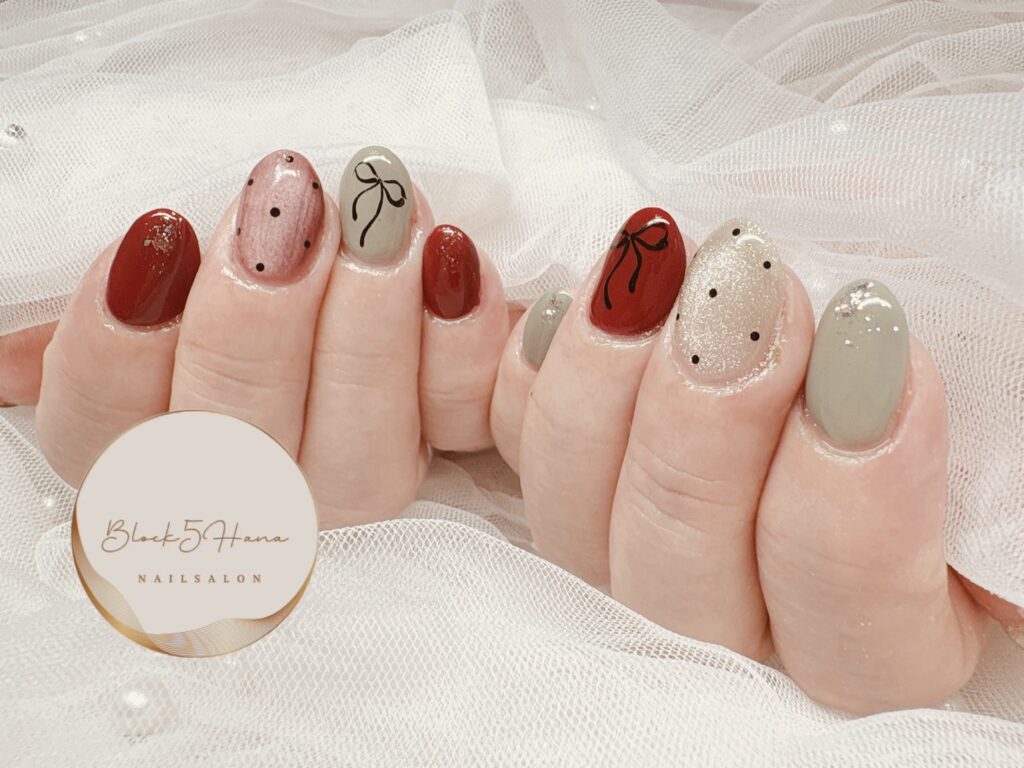 Nail No.4287【マグネット×ドット】