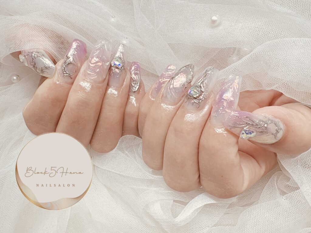 Nail No.4291【ミラーニュアンスネイル】