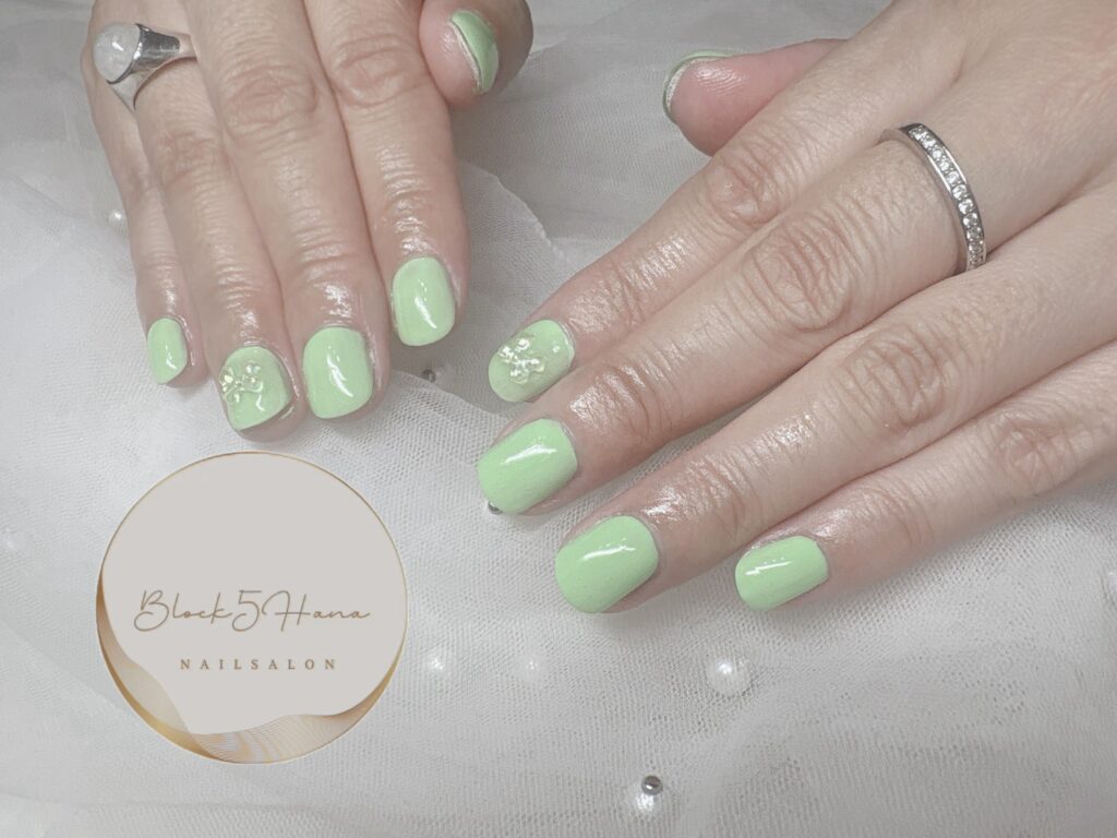 Nail No.4299【パステルなリボンネイル】