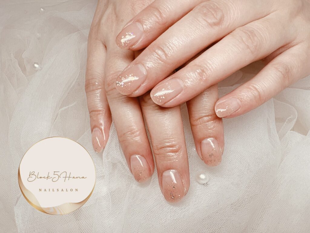 Nail No.4367【さりげないラメが輝くシンプルネイル】