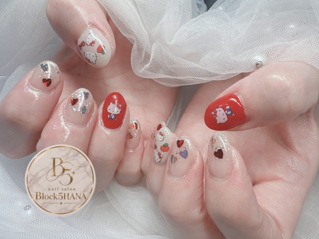 Nail No.4400【ハローキティのキュートネイル】